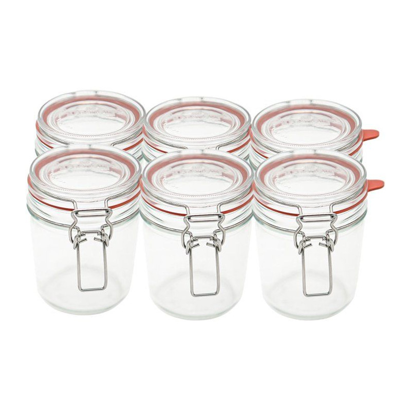 Bocaux a armature - LE PRATIQUE - 7586 - 500 ml - Ø85 mm - Pack de 6