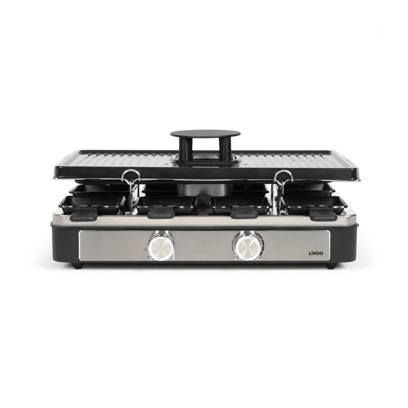 Raclette - LIVOO - DOC372N - 8 personnes - grill - hotte aspirante