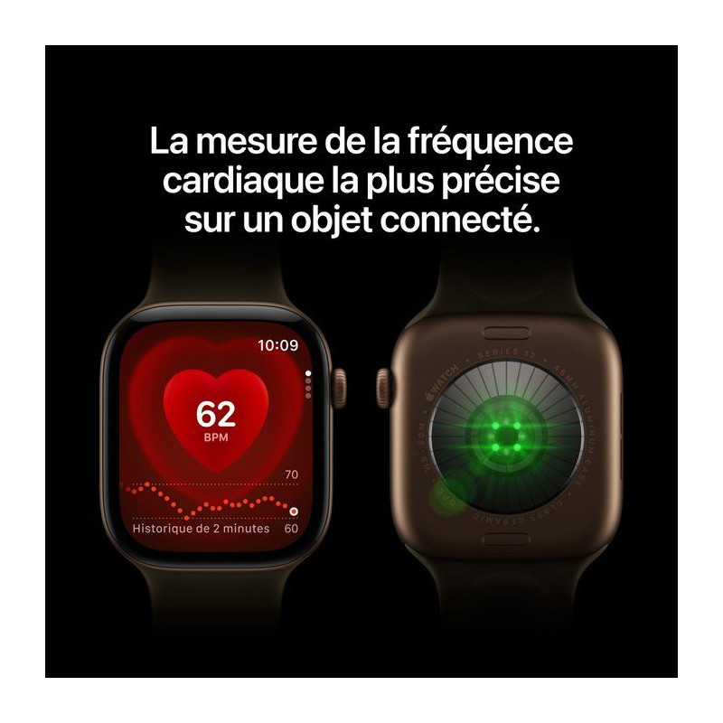 APPLE Watch Series 12 GPS - 42mm - Boîtier Space Grey Aluminium - Bra