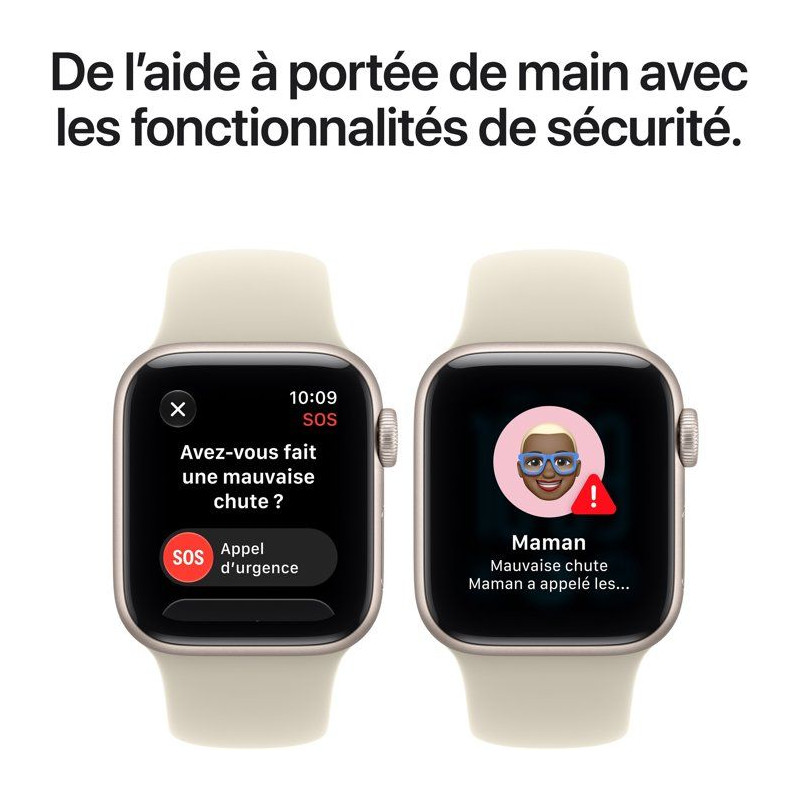 APPLE Watch SE 3 GPS - 40mm - Boîtier Starlight Aluminium - Bracelet