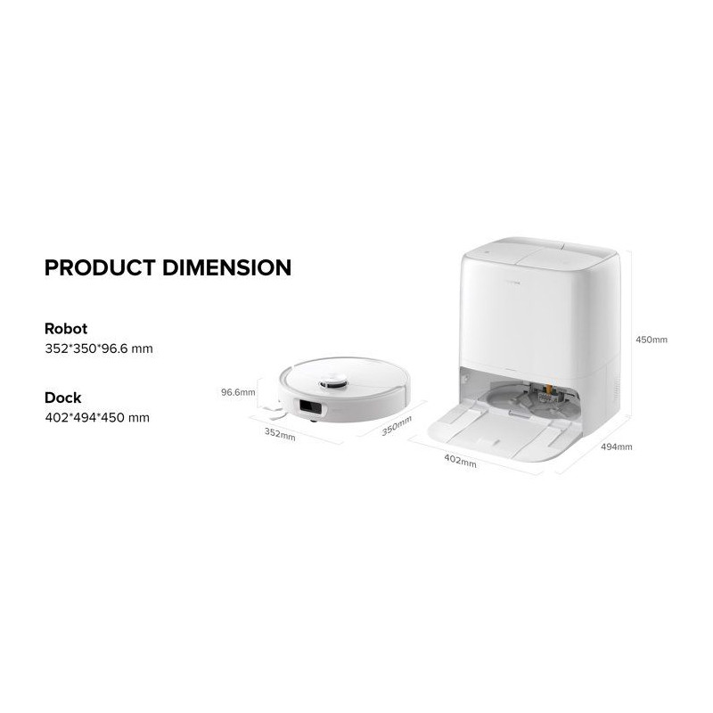 ROBOROCK Qrevo 2 ProX - Robot aspirateur laveur - Aspiration 25 000 Pa