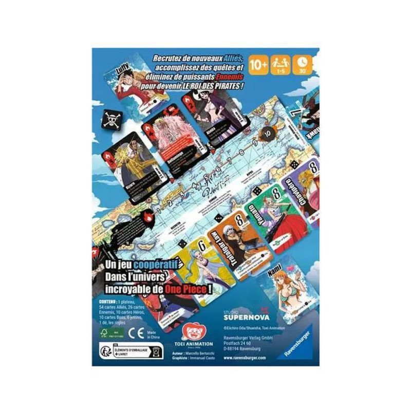 One Piece Nakama Jeu de société Famille - RAVENSBURGER - Bleu - Dès