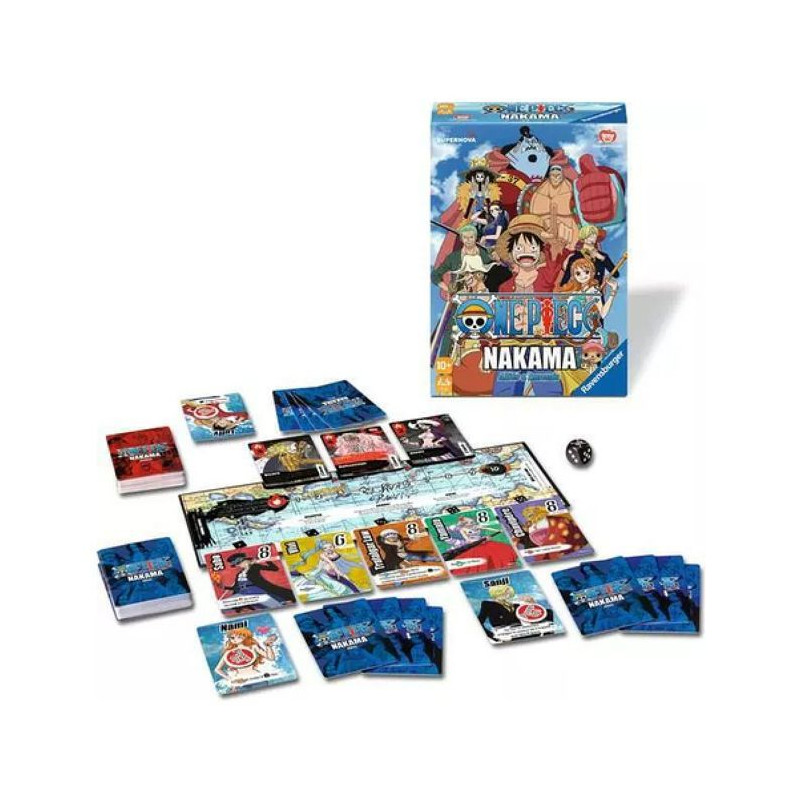 One Piece Nakama Jeu de société Famille - RAVENSBURGER - Bleu - Dès