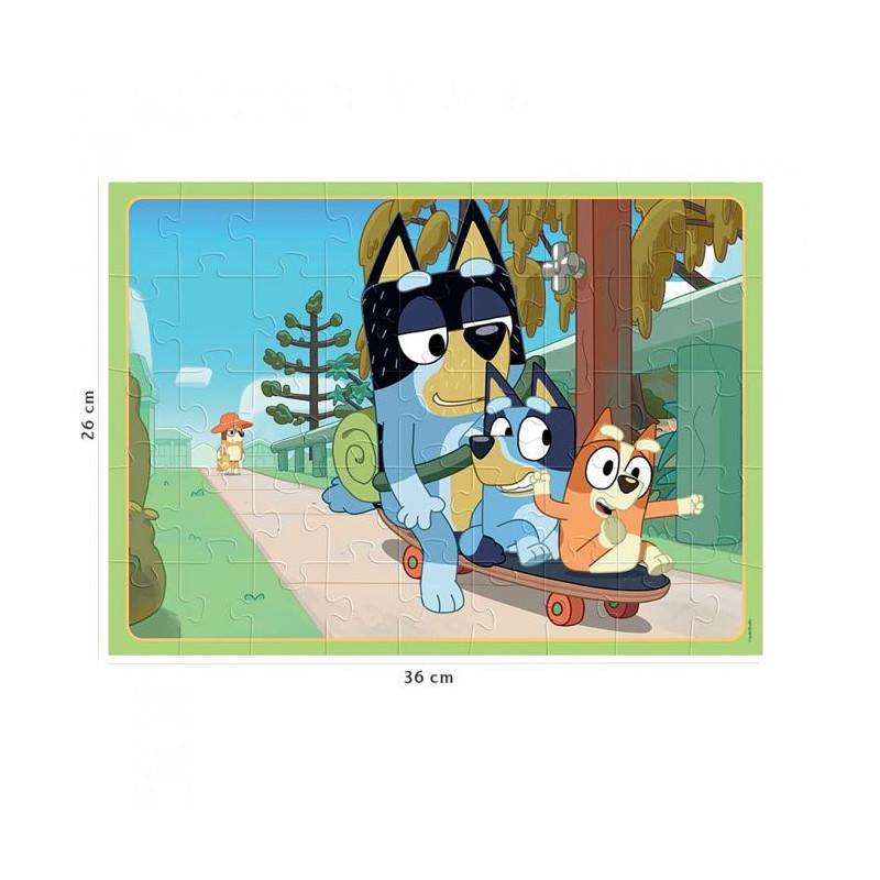 Puzzle 45 p - apres-midi en famille / bluey