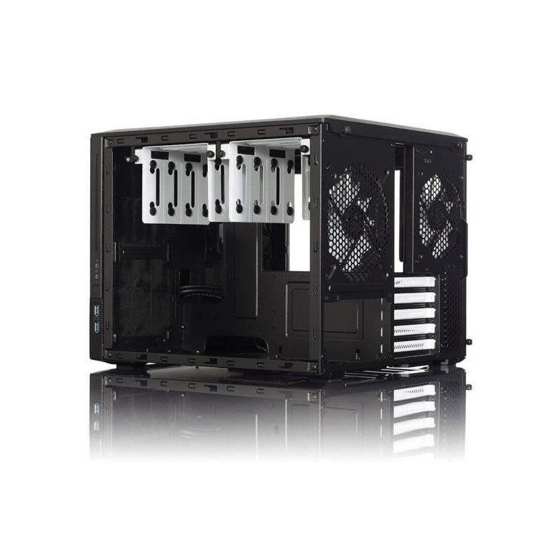 FRACTAL DESIGN BOITIER PC Node 804 - Noir - Format Micro ATX (FD-CA-NO