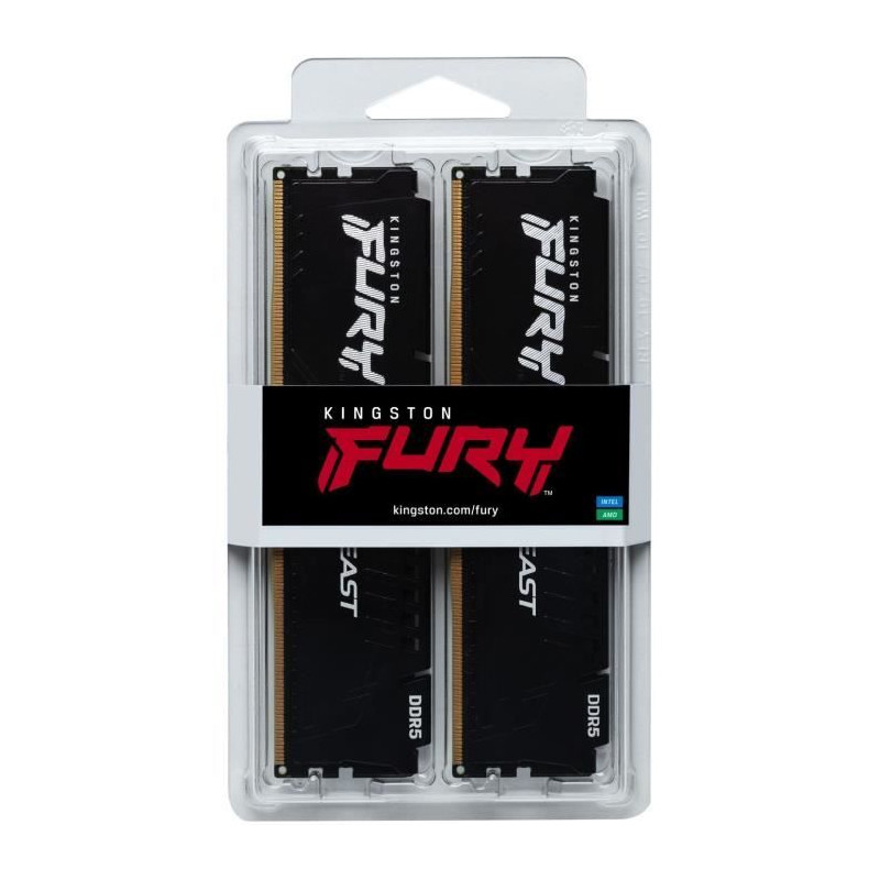Kit mémoire - Kingston - Kingston FURY Beast - DDR5 - 64 Go: 2 x 32 G