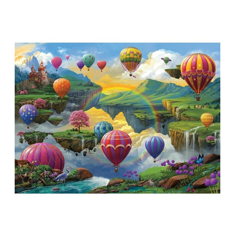 Puzzle - RAVENSBURGER - Vallée des montgolfieres - 500 pieces - 49 x