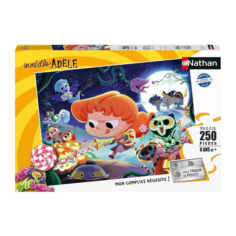 Puzzle - NATHAN - Halloween avec Mortelle Adele - 250 pieces - 49 x 36