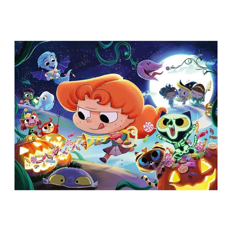 Puzzle - NATHAN - Halloween avec Mortelle Adele - 250 pieces - 49 x 36