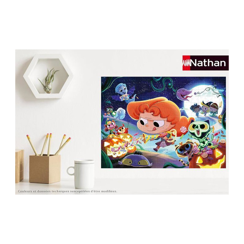 Puzzle - NATHAN - Halloween avec Mortelle Adele - 250 pieces - 49 x 36