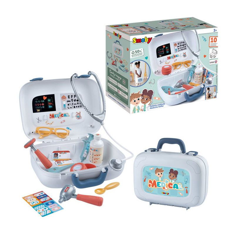 SMOBY - Mallette Medicale - Des 3ans - Transportable - Nombreux access