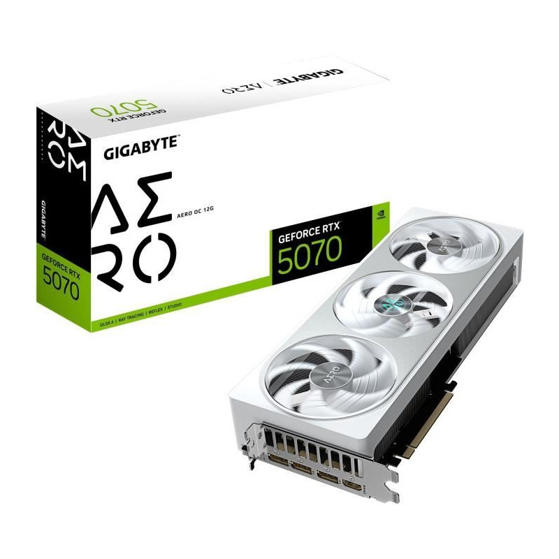 Carte graphique - GIGABYTE - GeForce RTX 5070 AERO OC - 12 Go GDDR7 -