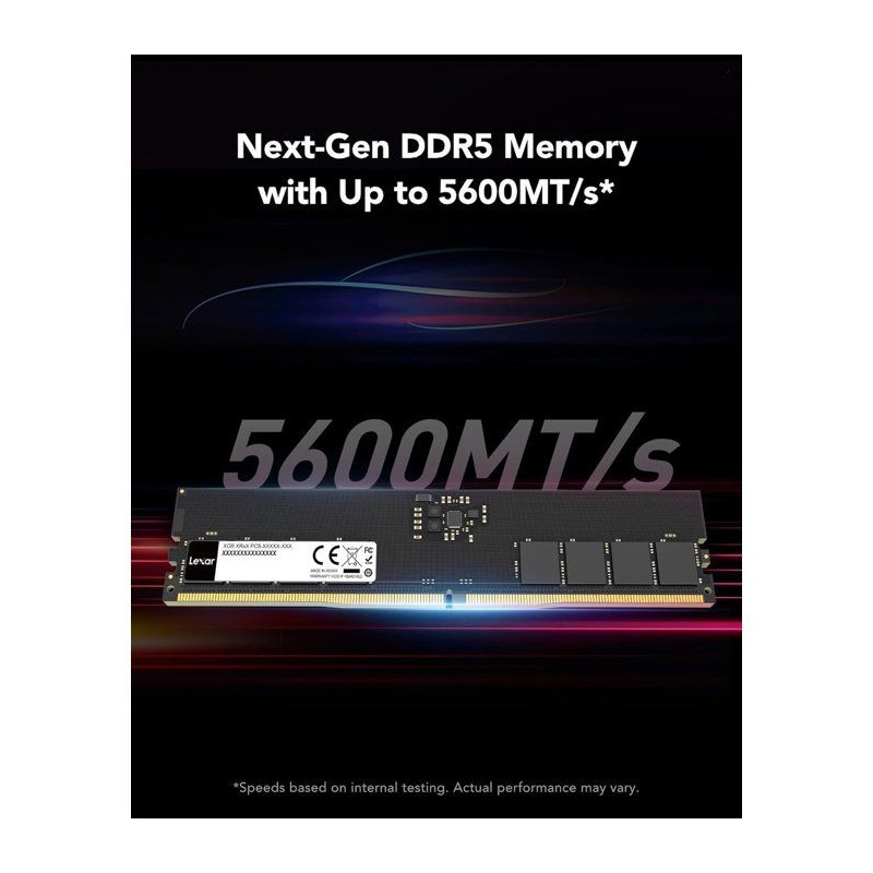 Barrette Mémoire - LEXAR - DDR5 8 Go - 262 PIN U-DIMM - 5600 Mbps CL4