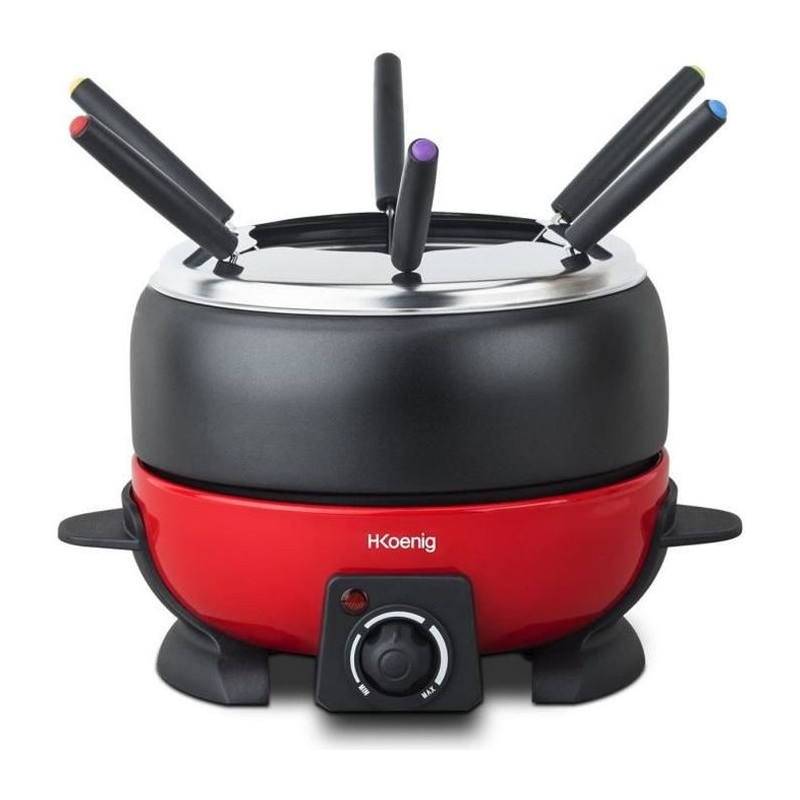 Hkoenig alp1800 - Red and black electric fondue device