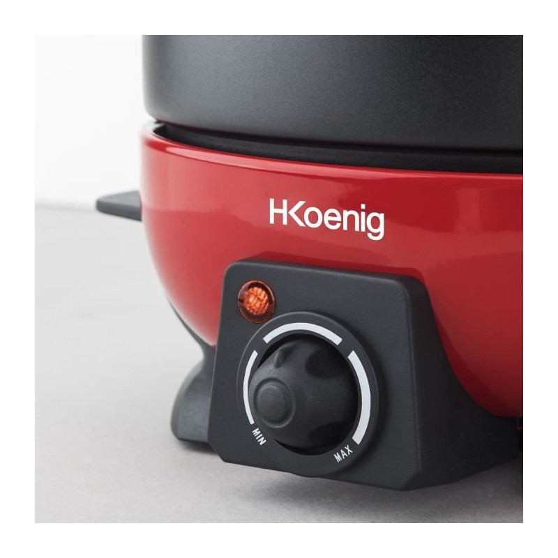 Hkoenig alp1800 - Red and black electric fondue device