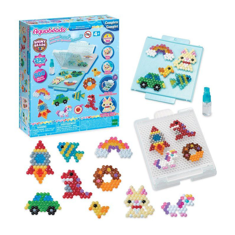 Coffret créatif - AQUABEADS - Découverte - 500 perles - Création à