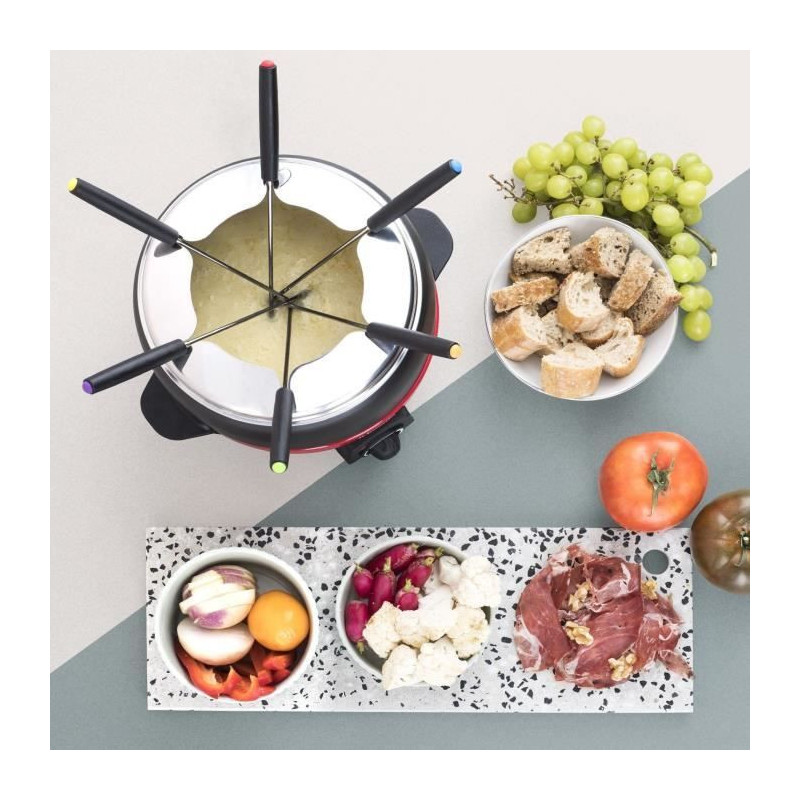 Hkoenig alp1800 - Red and black electric fondue device