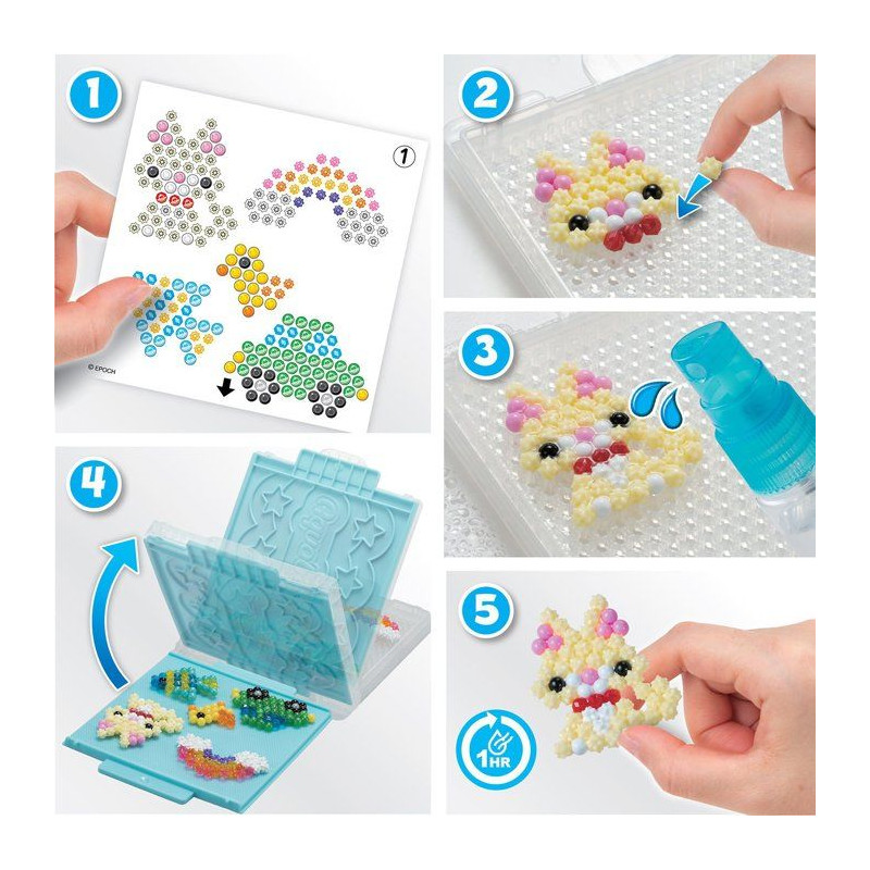 Coffret créatif - AQUABEADS - Découverte - 500 perles - Création à