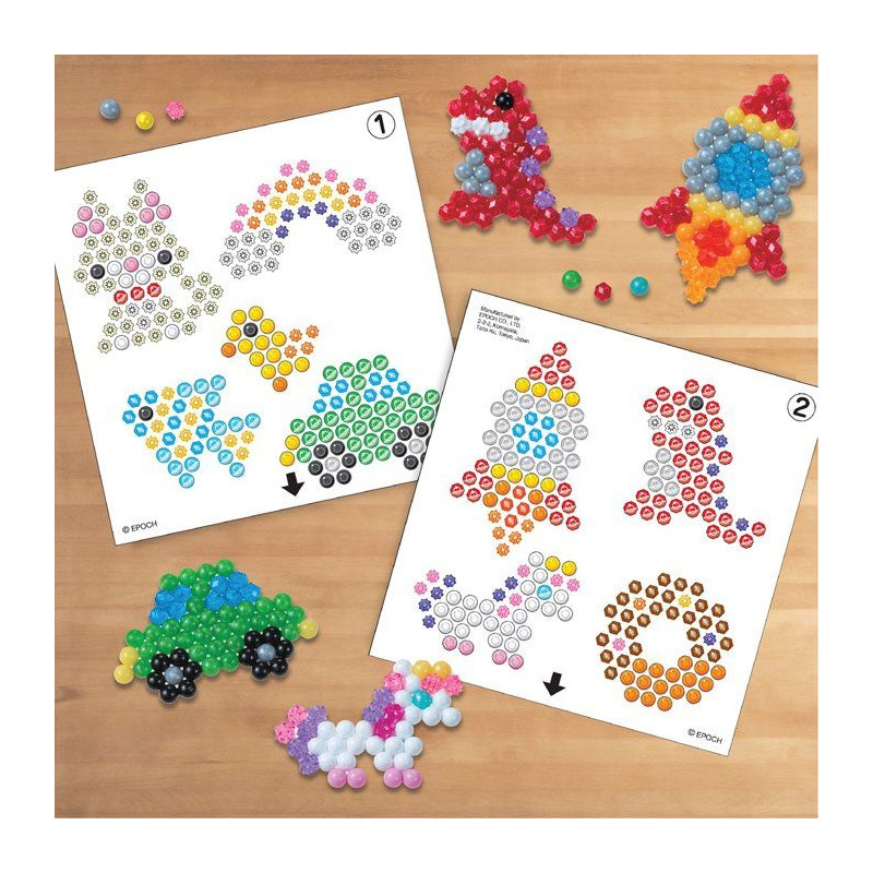 Coffret créatif - AQUABEADS - Découverte - 500 perles - Création à