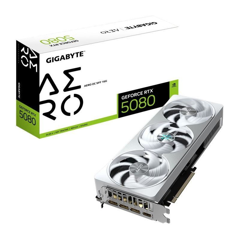Carte graphique - GIGABYTE - GeForce RTX 5080 AERO OC SFF - 16 Go
