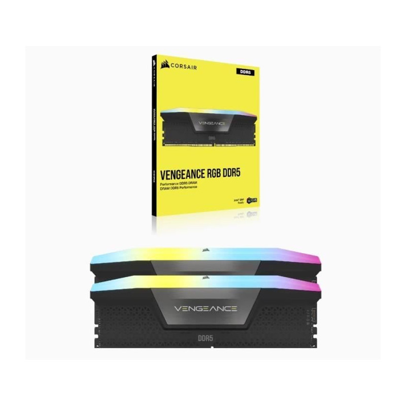 Mémoire RAM - CORSAIR - Vengeance RGB DDR5 - 32GB 2x16GB DIMM - 5600