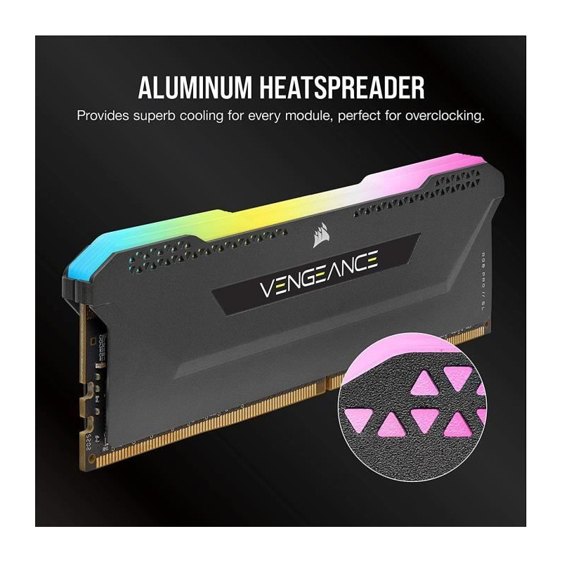 Mémoire RAM - CORSAIR - Vengeance RGB Pro SL DDR4 - 16GB 2x8GB DIMM -