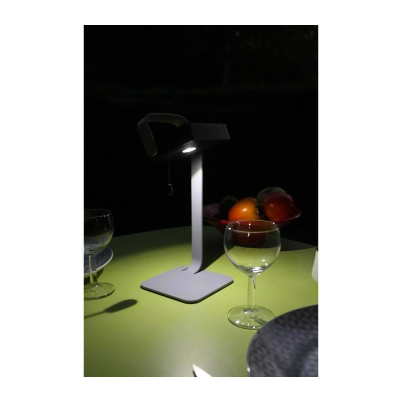 Designer solar table lamp - Easy - Grey