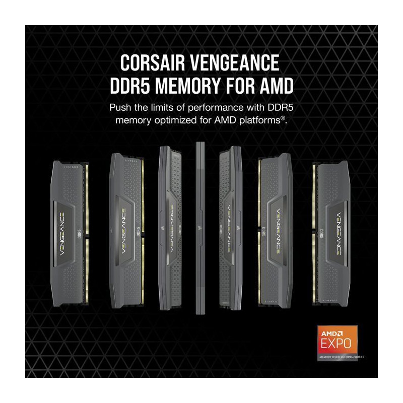 Mémoire RAM - CORSAIR - CMK64GX5M2B6000Z30 - VENGEANCE - DDR5 - 64Go