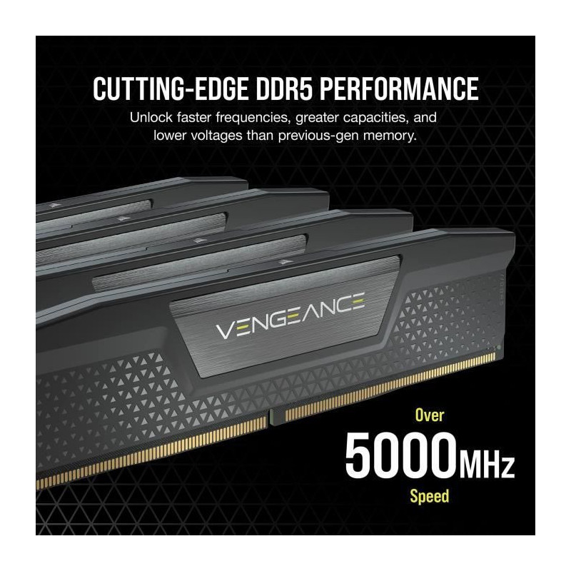Mémoire RAM - CORSAIR - Vengeance DDR5 RAM 32Go (2x16Go) 5600MHz CL40