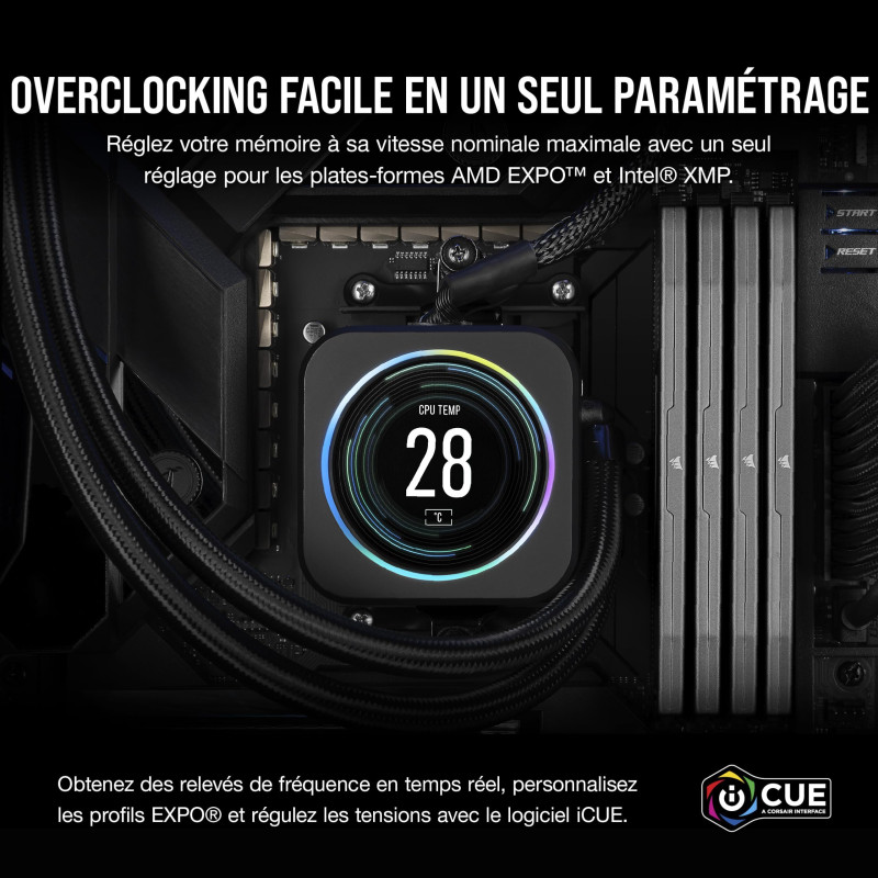 Mémoire RAM - CORSAIR - CMK32GX5M2B6400Z36 - 32 Go 2x 16 Go - VENGEAN