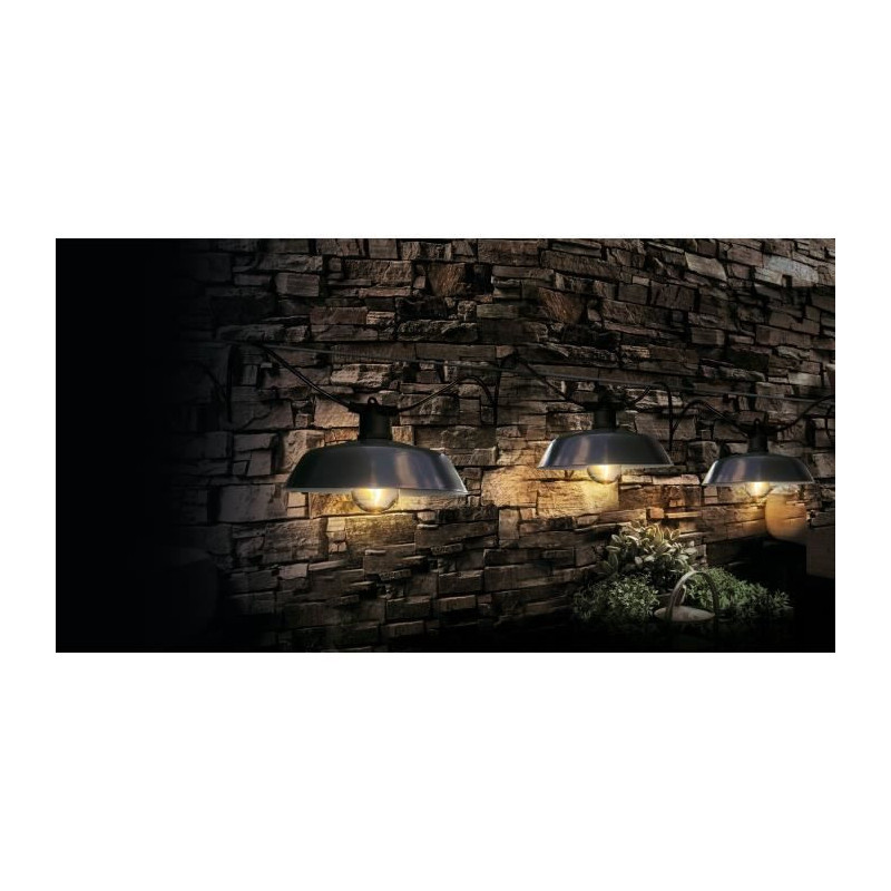 Solar garland - Rio Vintage - 7.50 m - Grey