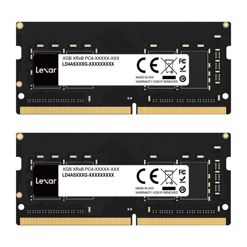 Barrette Mémoire - LEXAR - DDR4 16 Go - 288 PIN U-DIMM - 3200 MHz CL2