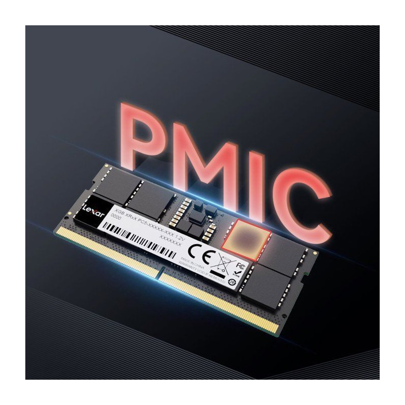 Barrette Mémoire - LEXAR - DDR5 16 Go - 262 PIN So-DIMM - 4800 MHz CL