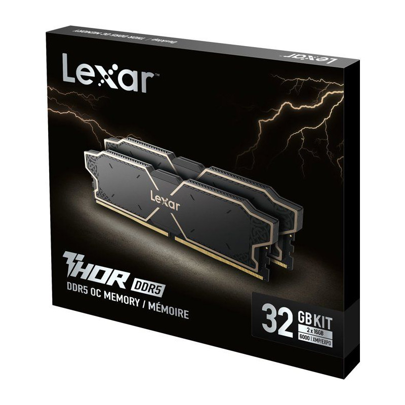 Barrette Mémoire - LEXAR THOR - DDR5 6000 - CL38 1.3 V - 32 Go (2x 16