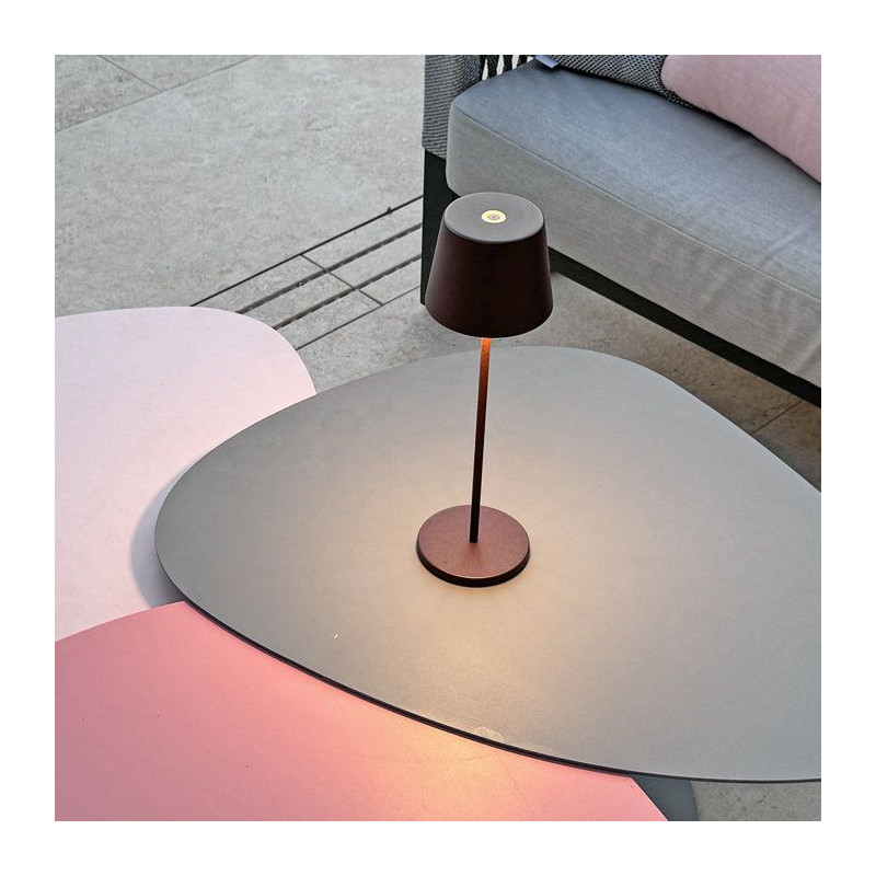 Lampe de table sans fil - LUMISKY - KELLY VINTAGE - Aluminium marron -