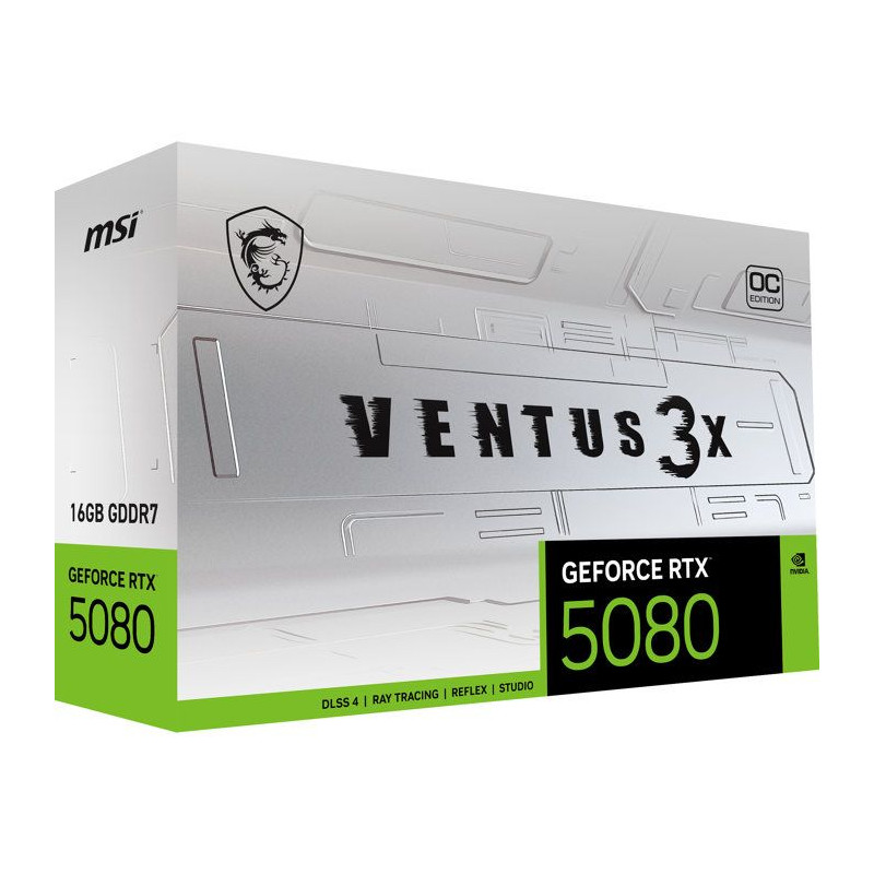 Carte graphique - MSI - GeForce RTX 5080 Ventus 3X OC White - 16 Go -