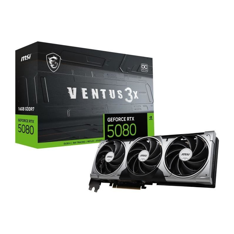 Carte graphique - MSI - VENTUS GeForce RTX5080 16G 3X OC NVIDIA GeForc
