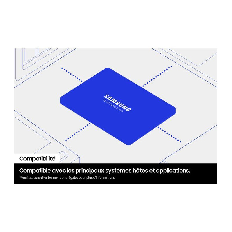 SAMSUNG - 870 EVO - SSD Interne - 2 To - SATA - Vitesse lecture jusqu'