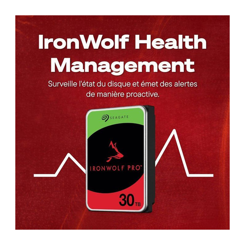 SEAGATE - IronWolf Pro ST30000NT011 - Disque dur interne - 30 To - 720