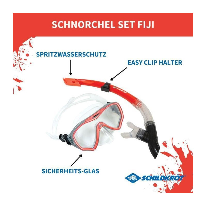 Diving Set - SCHILDKRÖT - Mask and Snorkel - One Size - FIJI