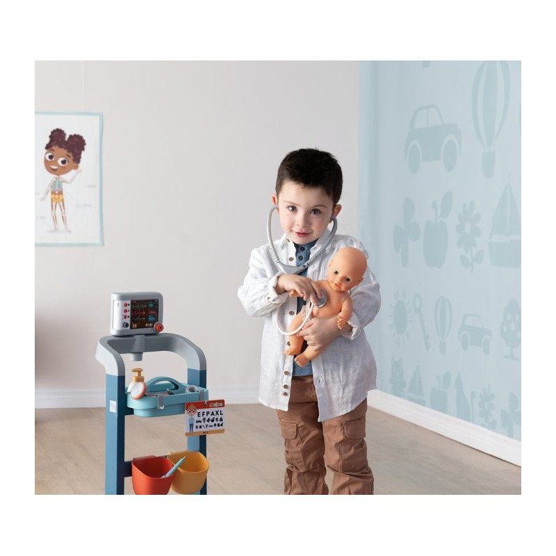 Smoby - Chariot Médical Électronique - Chariot Docteur Enfant - Sons