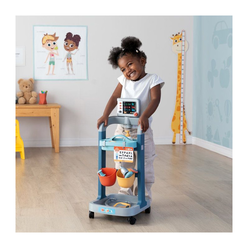 Smoby - Chariot Médical Électronique - Chariot Docteur Enfant - Sons