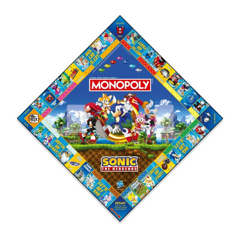 Jeu de société - WINNING MOVES - Monopoly Modern Sonic - Multicolore