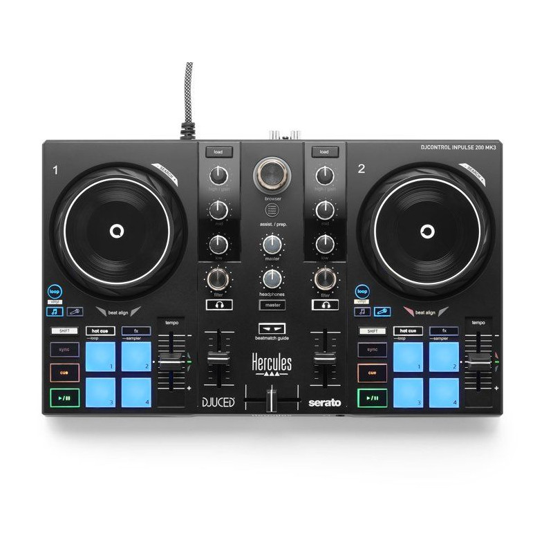 Contrôleur DJ - HERCULES - DJControl Inpulse 200 MK3 - Platine DJ USB