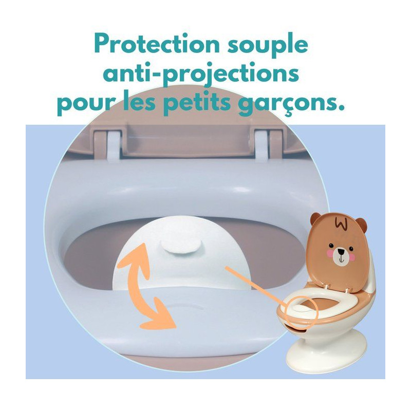Pot éducatif bébé - BAMBISOL - Bruit de chasse d'eau - Cuvette amov