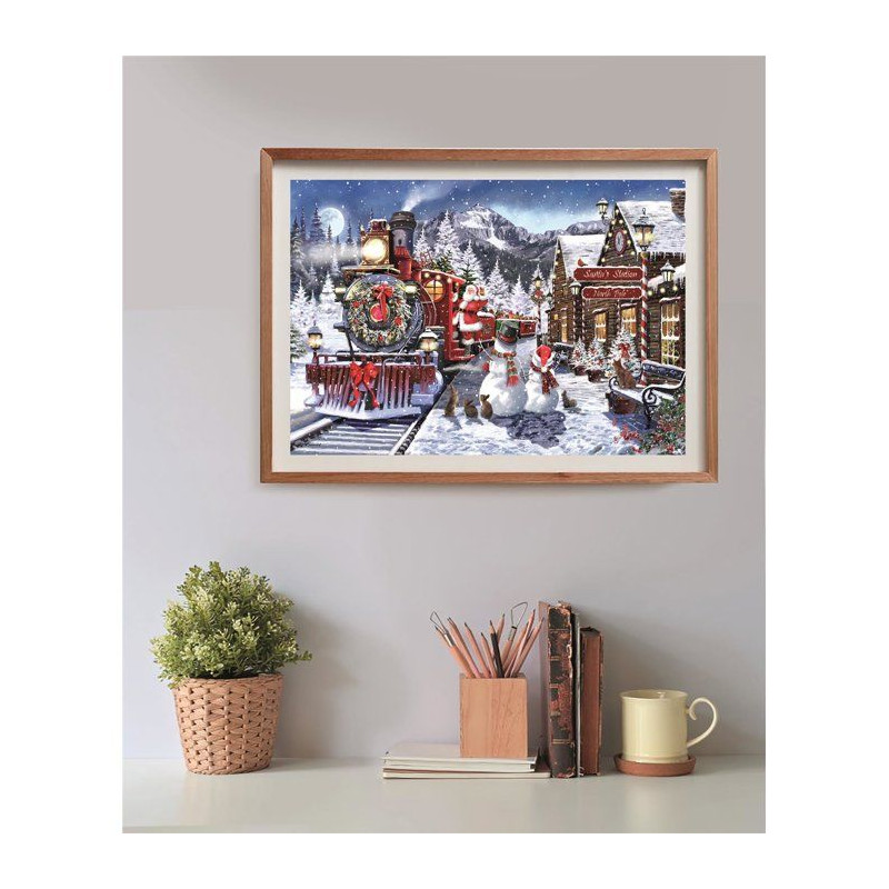 Puzzle 500 pieces - Train Station W/Snowman