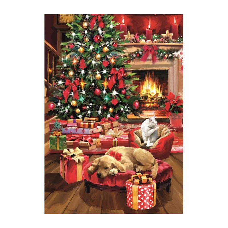 Puzzle 1000 pieces - Christmas by the Fire