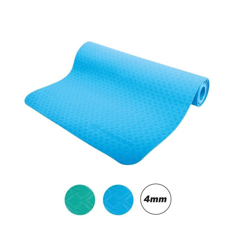 Yoga mat - Schildkröt - 183 cm - Blue - Thickness 4 mm - Non-slip