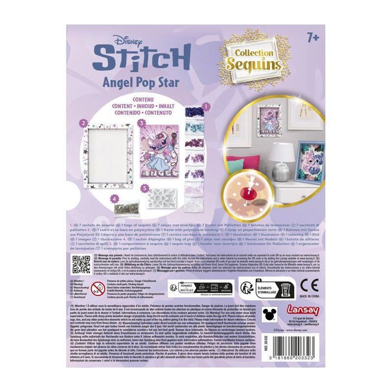 Jeu créatif - LANSAY - COLLECTION SEQUINS STITCH - ANGEL POP STAR - C