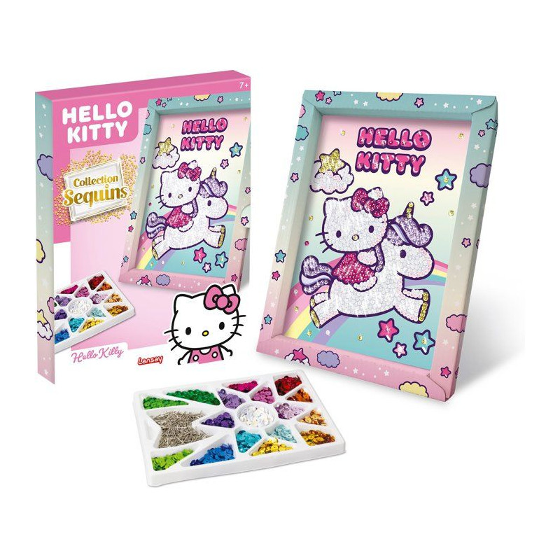 Jeu créatif - LANSAY - COLLECTION SEQUINS - HELLO KITTY & UNICORN - C
